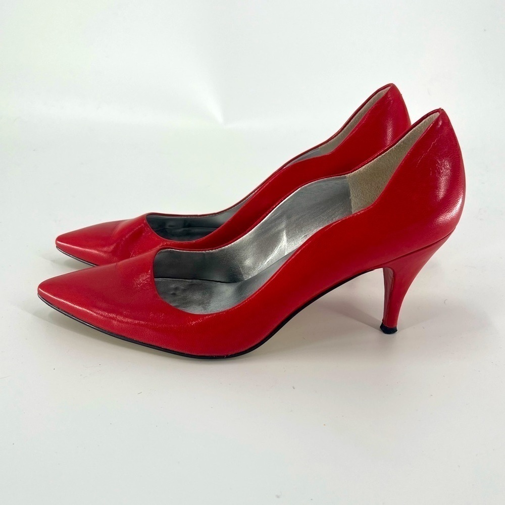 Guess Red Leather Heels
